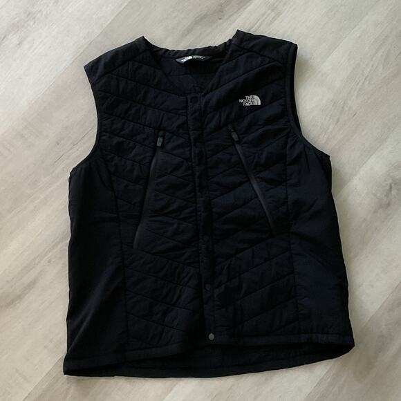 The North Face Button Down Black Womens Large Puffer Vest - Picture 1 of 9